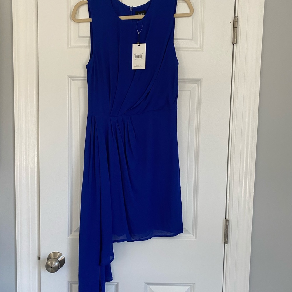 NWT beautiful blue dress with asymmetrical hemline